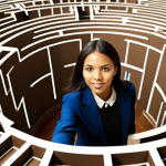 **

A young professional confidently navigating a complex maze representing a corporate office. The maze is filled with cubicles, meeting rooms, and diverse colleagues. The professional is using a map labeled "Networking" and a compass labeled "Soft Skills" to guide their way. The overall tone is optimistic and empowering, emphasizing the importance of first impressions and relationship-building in a new corporate job.

**