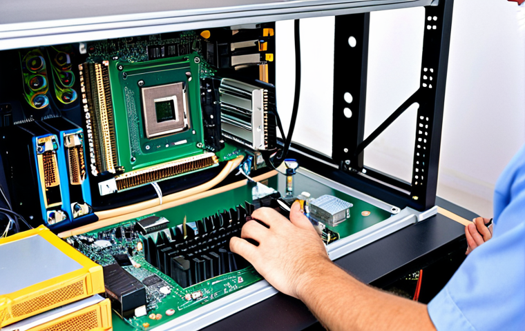 Hardware Troubleshooting**

A computer technician, fully clothed in appropriate professional attire, carefully examines the inside of a desktop computer. The motherboard is visible, with various components labeled. The setting is a well-lit computer repair shop with tools neatly organized in the background. Perfect anatomy, correct proportions, well-formed hands. Safe for work, appropriate content, fully clothed, professional.

**