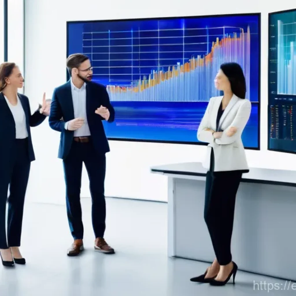 정보처리 실무에서 활용 가능한 데이터 분석 방법 - **Prompt:** "A diverse group of business professionals, including men and women of various ages, dre...