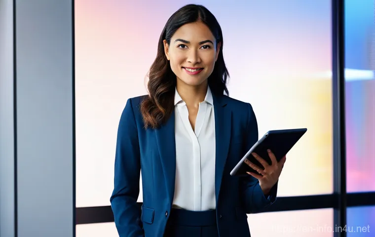 정보처리 자격증과 IT 실무 경력의 연계성 - **Prompt:** A confident and knowledgeable female tech professional, in her early 30s with an approac...