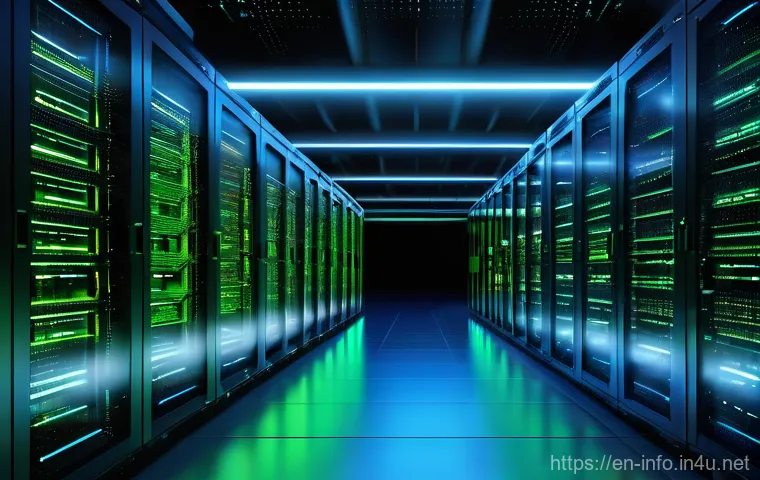 정보처리 실기 시험과 관련된 IT 실무 사례 - **Prompt 1: Futuristic Cloud Computing Data Center**
    "A hyper-realistic, expansive view of a fut...