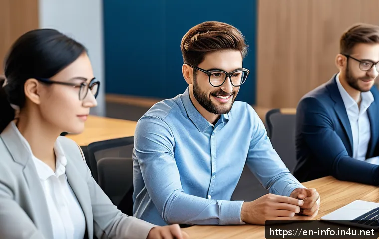정보처리 실기 시험의 최신 트렌드 분석 - A modern professional certification exam setting featuring a diverse group of candidates engaged in ...